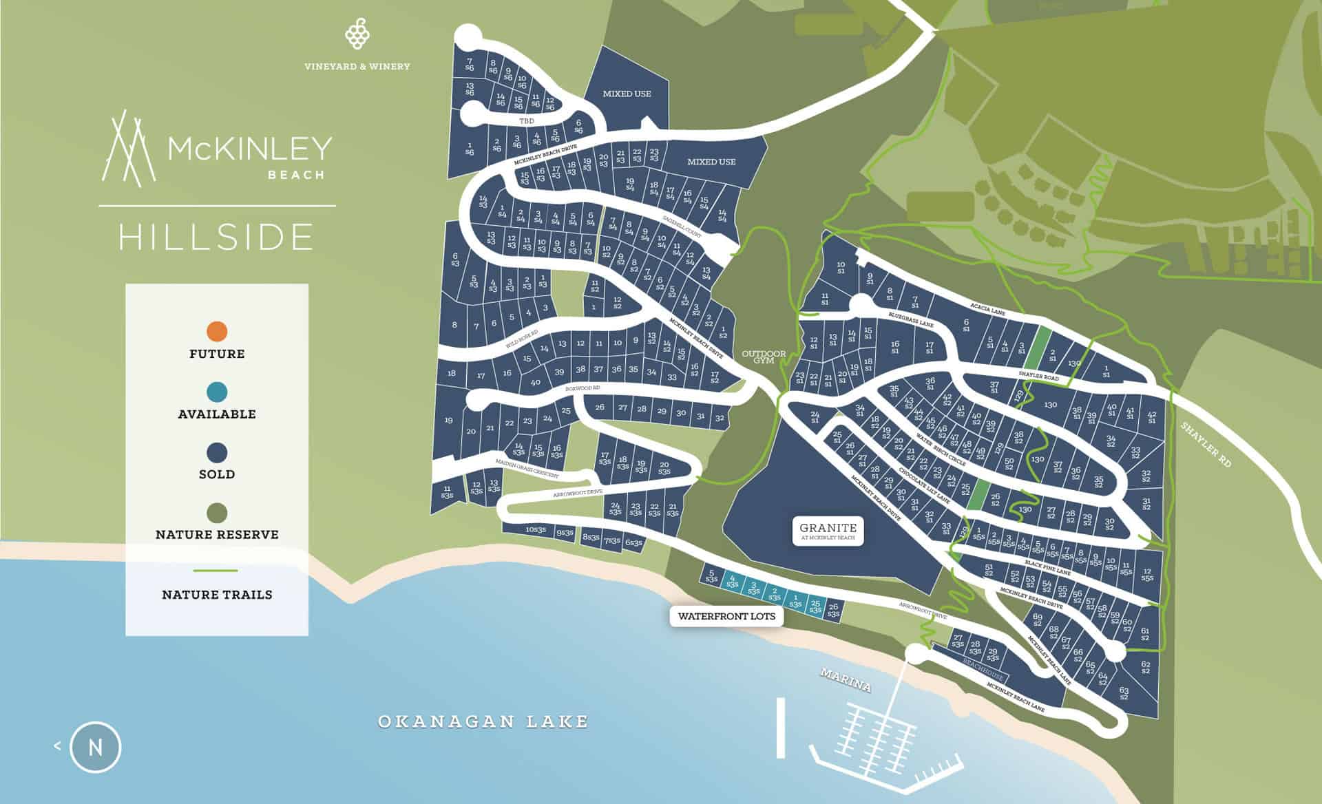 New Homes For Sale Kelowna Hillside At McKinley Beach   MB Hillside Map 20210322 